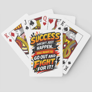 Succes Strijder Citaat Pokerkaarten