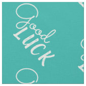 Succes Turquoise Script Typografie Positief Stof (Close Up)