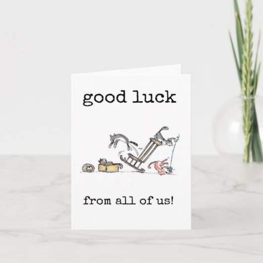 Succes van ons allemaal, collega's vertrekken kaart (Voorkant)