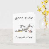 Succes van ons allemaal, collega's vertrekken kaart (Gele Bloem)