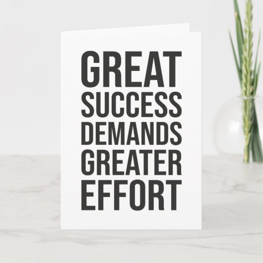 Succes vereist inspanning - Gym, drukte, succes Kaart (Voorkant)