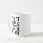 Succes vereist inspanning - Gym, drukte, succes Koffiemok (Voorkant links)