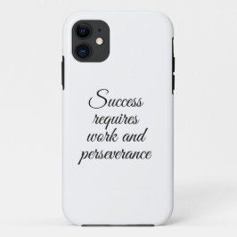 Succes vereist werk en doorzettingsvermogen Case-Mate iPhone case