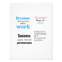 Succes vereist werk en doorzettingsvermogen