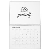 Succes vereist werk en doorzettingsvermogen kalender (Jan 2026)