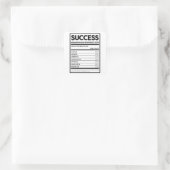 Succes voedingsfactoren vierkante sticker (Tas)