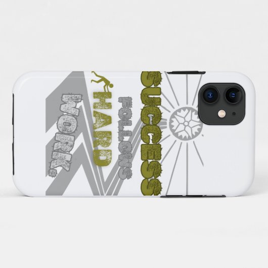 Succes volgt op hard werken Case-Mate iPhone case (Achterkant (horizontaal))
