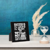 Succes vs Cat Video's - Grappig Schattige Motivati Fotoplaat (Insitu)