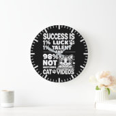 Succes vs Cat Video's - Grappig Schattige Motivati Grote Klok (Huis)
