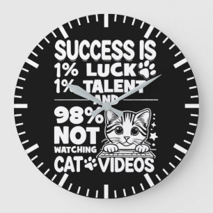 Succes vs Cat Video's - Grappig Schattige Motivati Grote Klok