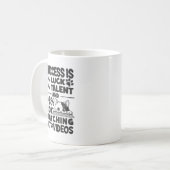 Succes vs Cat Video's - Grappig Schattige Motivati Koffiemok (Voorkant links)