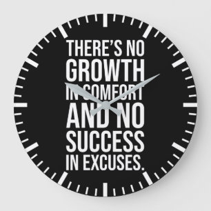 Succes vs Comfort - Hustle Grind Motivatie Grote Klok