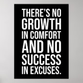 Succes vs Comfort - Hustle Grind Motivatie Poster (Voorkant)