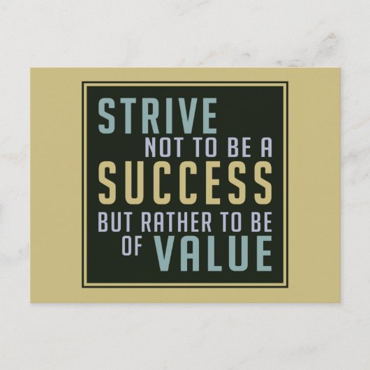 Succes & waarde Motivatie briefkaart (Voorkant)