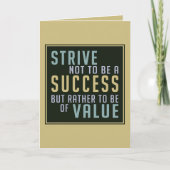 Succes & waarde Motivatie wenskaart Kaart (Voorkant)
