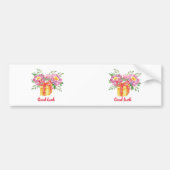 Succes Waterverf peonies Cute Bumpersticker (Voorkant)