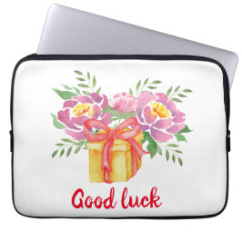 Succes Waterverf peonies Cute Laptop Sleeve
