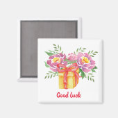 Succes Waterverf peonies Cute Magneet (Voorkant / Achterkant)