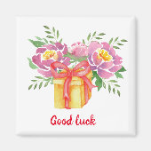 Succes Waterverf peonies Cute Magneet (Voorkant)