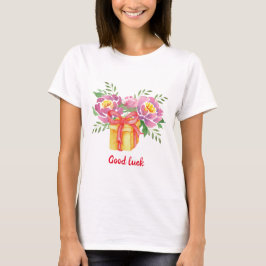 Succes Waterverf peonies Cute T-shirt