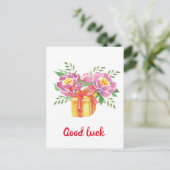 Succes Waterverf pioenrozen Schattig   Briefkaart (Staand voorkant)