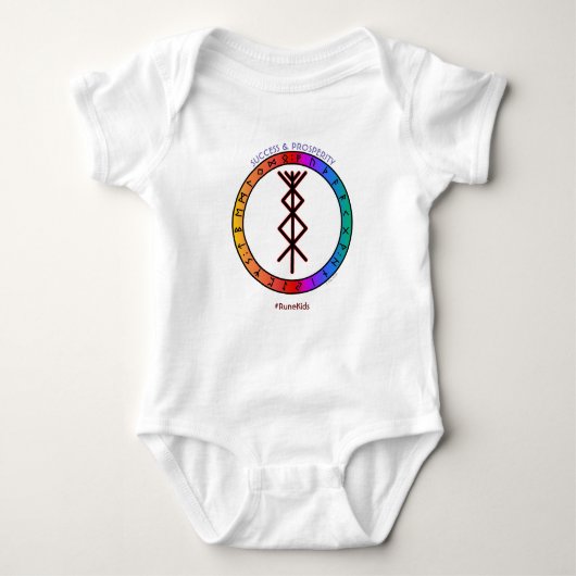 Succes & Welvaart Bindrune Baby Body Romper (Voorkant)