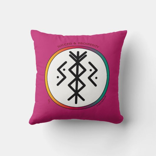 Succes & Welvaart Bindrune kussen (Achterkant)