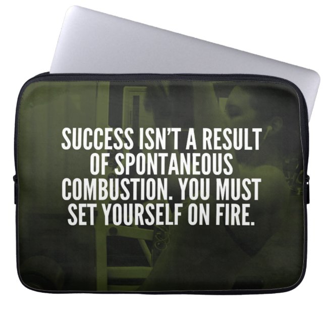 Succes - Workout Inspirerend Laptop Sleeve (Voorkant)