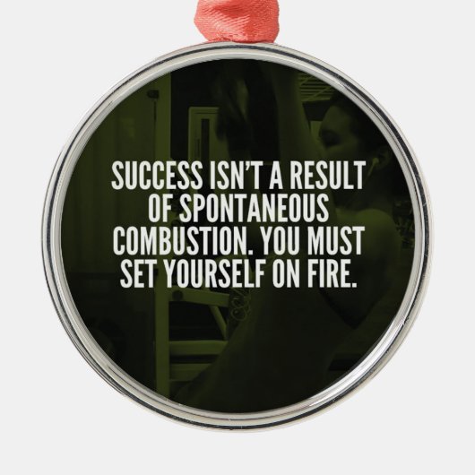 Succes - Workout Inspirerend Metalen Ornament (Voorkant)