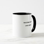 SUCCES ZOALS KOFFIE motivatie Typografie Mok (Voorkant rechts)