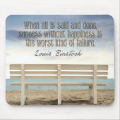 "Succes zonder geluk" Inspirerend Quote Muismat (Voorkant)