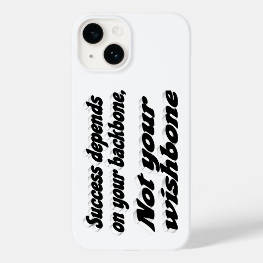 Succesbackbone Motivatie citaat Case-Mate iPhone Case (Achterkant)