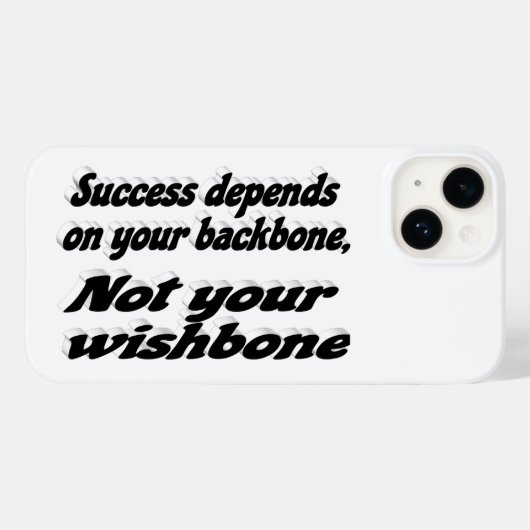 Succesbackbone Motivatie citaat Case-Mate iPhone Case (Achterkant (horizontaal))
