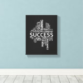 Succesdefinitie | Motivatie Quote Wall Art Canvas Afdruk (Insitu (Houten vloer))