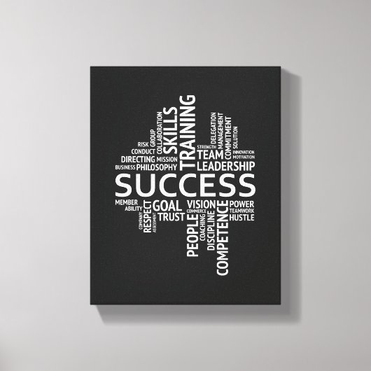 Succesdefinitie | Motivatie Quote Wall Art Canvas Afdruk (Voorkant)