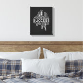 Succesdefinitie | Motivatie Quote Wall Art Canvas Afdruk (Insitu (Slaapkamer))