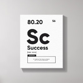 Succesdefinitie | Motivatie Quote Wall Art Canvas Afdruk