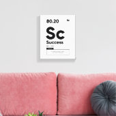 Succesdefinitie | Motivatie Quote Wall Art Canvas Afdruk (Insitu (Woonkamer))