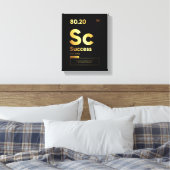 Succesdefinitie | Motivatie Quote Wall Art Canvas Afdruk (Insitu (Slaapkamer))