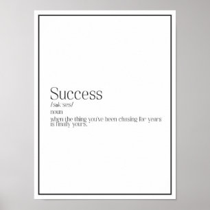 Succesdefinitie Word Art Poster