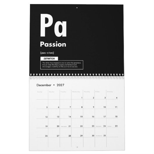 Succeselementen - Gym Hustle Motivatie Kalender (Dec 2027)