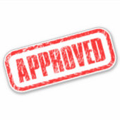 Succesgecertificeerd - officieel goedgekeurde stem sticker (Voorkant)