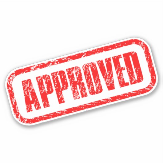 Succesgecertificeerd - officieel goedgekeurde stem sticker (Voorkant)