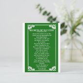 SUCCESGEHEIM VAN BERNARD LEVINE BRIEFKAART (Staand voorkant)