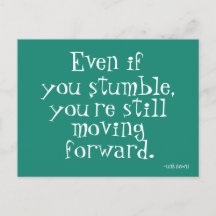 Succesinspiratie - Blauwgroen Motivatie Briefkaart