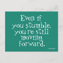 Succesinspiratie - Blauwgroen Motivatie Briefkaart