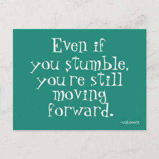 Succesinspiratie - Blauwgroen Motivatie Briefkaart