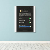 Succesinstellingen: Optimaliseer je leven Canvas Afdruk (Insitu (Houten vloer))