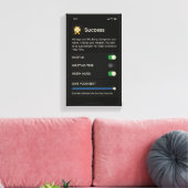 Succesinstellingen: Optimaliseer je leven Canvas Afdruk (Insitu (Woonkamer))