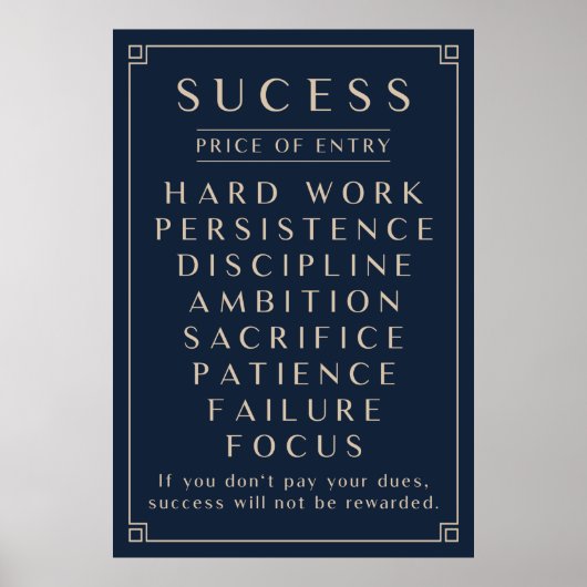 Succesprijs Poster (Voorkant)